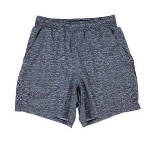 Lululemon Tweed Texture High Rise Shorts Gray Elastic Waist Athleisure Small Men